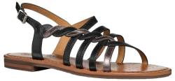 Geox Damen D Sozy S D Flat Sandal, Black/Leather, 39.5 EU von Geox