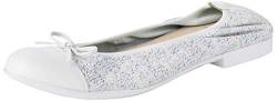 Geox Damen JR PLIE' C Geschlossene Ballerinas, Weiß (White C1000), 38 EU von Geox