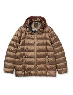 Geox Damen W Blenda Down Coat Mantel, IRIDESCENT BRONZE, 42 (Herstellergröße: 48) von Geox