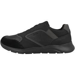 Geox Herren U Damiano B -NBK SYN+Wrinks Sneakers, Schwarz, 40 EU von Geox