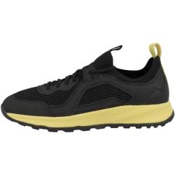 Geox Herren U TERRESTRE Sneaker, Black/Yellow, 42 EU von Geox