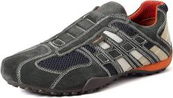 Geox Herren Uomo Snake L Sneakers, Dk Grey Off White, 39 EU von Geox