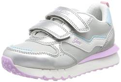 Geox J FASTICS Girl Sneaker, LT Grey/Aqua, 38 EU von Geox