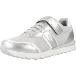 Geox J FASTICS Girl Sneaker, LT Grey/White, 31 EU von Geox