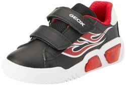 Geox J ILLUMINUS Boy A Sneaker, Black/RED, 28 EU von Geox
