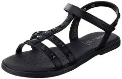 Geox J Karly Girl Sandal, Black, 28 EU Schmal von Geox