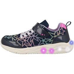 Geox J PHYPER Girl Sneaker, Navy/Multicolor, 35 EU von Geox