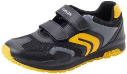 Geox J Pavel A Sneaker, Black/Yellow von Geox