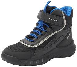 Geox J SIMBYOS Boy B ABX Sneaker, Black/ROYAL, 31 EU von Geox