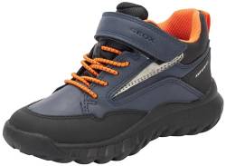 Geox J SIMBYOS Boy B ABX Sneaker, Navy/ORANGE, 25 EU von Geox