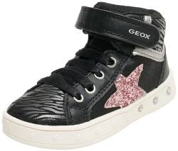 Geox J Skylin Girl Sneaker, Black/DK PINK, 28 EU von Geox