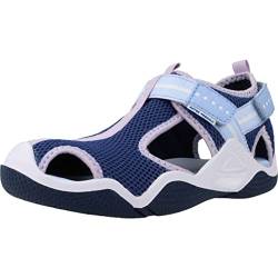 Geox J Wader Girl Sandal, Navy/Lilac, 32 EU von Geox