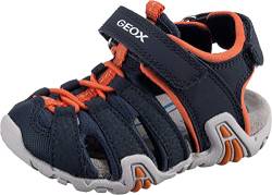 Geox Jungen B Kraze Sandalen, Navy Orange, 27 EU von Geox