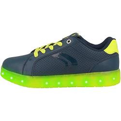 Geox Jungen J Kommodor Boy B Sneakers,Navy Lime,31 EU von Geox