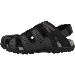 Geox Uomo Strada C Sport Sandal, Black von Geox