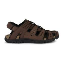 Geox Uomo Strada C Sport Sandal, Dark Brown, 39 EU von Geox