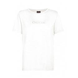 Geox Women's W T-Shirt, Optical White, XL von Geox