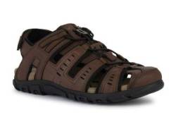 Sandale GEOX "UOMO SANDAL STRADA C" Gr. 42, braun (dunkelbraun, schwarz) Herren Schuhe Stoffschuhe von Geox