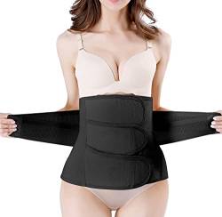 Postpartum Girdle C-Section Recovery Belt Back Support Belly Wrap Belly Band Shapewear - Black - Large von Gepoetry