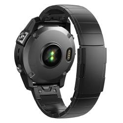 22 x 26 mm Titan-Schnellverschluss-Armband, kompatibel mit Garmin Fenix5, 5XPlus, 6, 6XPro, Tactix 7Pro, Metallarmband, einfach anzubringen, 22 mm, Achat von GerRit