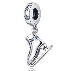 Geralin Gioielli Damen Charm-Anhänger Schlittschuhe 925 Sterling Silber Für Frauen Mädchen Geschenk von Geralin Gioielli