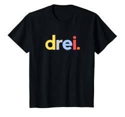 Kinder 3rd Geburtstag T-Shirt Junge 3 Drei Jahre | Deutsche Three T-Shirt von German Birthday Shirts by alphabet lab