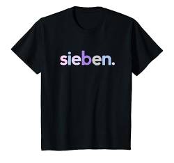 Kinder 7th Geburtstag T-Shirt Mädchen 7 Sieben | Deutsche Seven Tee T-Shirt von German Birthday Shirts by alphabet lab