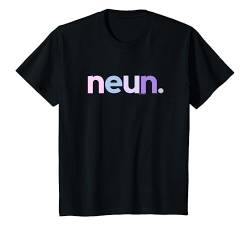 Kinder 9th Geburtstag T-Shirt Mädchen 9 Neun | Deutsche Nine Tee T-Shirt von German Birthday Shirts by alphabet lab