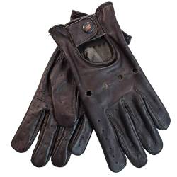 German Wear, Herren Driving Autofahrer-Handschuhe Lederhandschuhe (Dunkelbraun, 10=XL) von German Wear