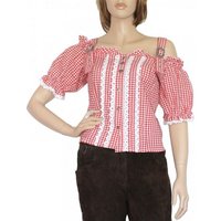 German Wear Carmenbluse OB2-rot Trachtenbluse Carmenbluse Trachtenlederhosen-bluse ROT kariert von German Wear