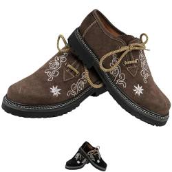 German Wear Damen Haferlschuhe Trachtenschuhe für Trachten Lederhosen, Dunkelbraun, 38 von German Wear