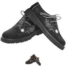 German Wear Damen Haferlschuhe Trachtenschuhe für Trachten Lederhosen, Schwarz, 36 von German Wear