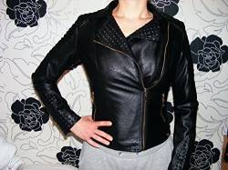 German Wear Damen Lederjacke Motorradjacke Rockerjacke Chopper Brando Jacke, 2XL von German Wear