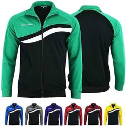 German Wear STRIKER Herren Trainingsjacke Sportjacke Joggingjacke, 48/S, Grün von German Wear