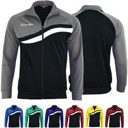 German Wear STRIKER Herren Trainingsjacke Sportjacke Joggingjacke Grau, 58/3XL von German Wear