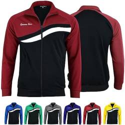 German Wear STRIKER Herren Trainingsjacke Sportjacke Joggingjacke Weinrot, 50/M von German Wear