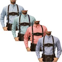 German Wear Trachtenhemd GW1205-SK Trachtenhemd mit Stehkragen für Trachtenlederhosen kariert von German Wear