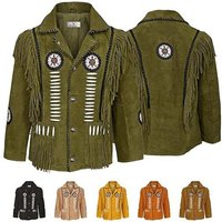 German Wear Trachtenjacke GW958J Herren Westernjacke Lange Reiter Jacke Western-Lederjacke von German Wear