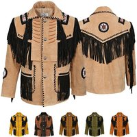 German Wear Trachtenjacke GW959J Herren Westernjacke Lange Reiter Jacke Western-Lederjacke von German Wear