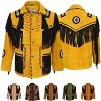 German Wear Trachtenjacke GW959J Herren Westernjacke Lange Reiter Jacke Western-Lederjacke von German Wear