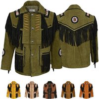 German Wear Trachtenjacke GW959J Herren Westernjacke Lange Reiter Jacke Western-Lederjacke von German Wear