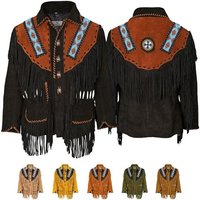 German Wear Trachtenjanker GW960J Herren Westernjacke Reiter Jacke Western-Lederjacke von German Wear