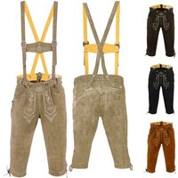 German Wear Trachtenlederhose GW822 Kniebundhose trachtenhose Trachten Lederhose mit Hosenträger von German Wear