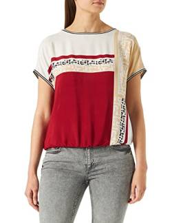 GERRY WEBER Damen 770250-35035 T-Shirt, Ecru/rot/Sepia/Druck, 44 von Gerry Weber