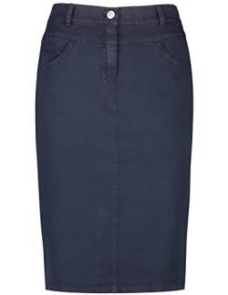 Gerry Weber Damen Jeansrock mit Stretchkomfort unifarben knieumspielend Navy 44 von Gerry Weber