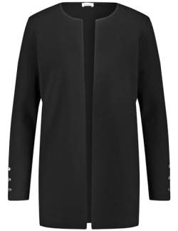 Gerry Weber Damen Offener Cardigan mit dekorativen Knöpfen Langarm unifarben Schwarz 40 von Gerry Weber