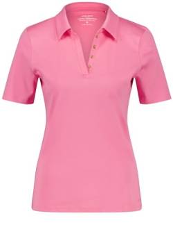 Gerry Weber Damen Poloshirt aus Baumwolle Kurzarm unifarben Aurora Pink 36 von Gerry Weber