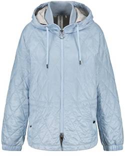 Gerry Weber Damen Steppjacke mit Kapuze Langarm, elastischer Ärmelsaum unifarben Chambray Blue 36 von Gerry Weber