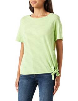 Gerry Weber Damen T-Shirt mit Knotendetail Kurzarm, Raglanarm unifarben, gestreift Light Lime 38 von Gerry Weber