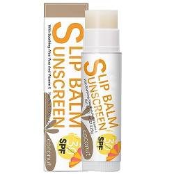Sonnenschutz-Lippenbalsam - Lippenbalsamstifte mit Fruchtgeschmack LSF 30 | Sonnenschutz-Lippenbalsam mit Fruchtgeschmack, langanhaltende, feuchtigkeitsspendende Lippenreparatur für Männer, Geruwam von Geruwam